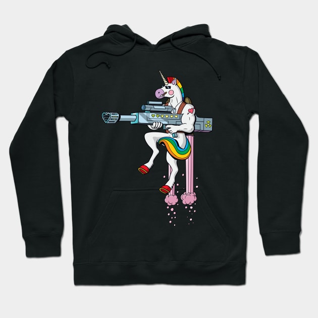 Unicorn Soldier Hoodie by Malchev